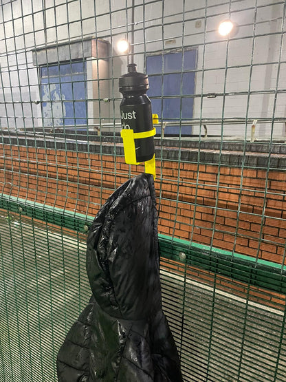 DeadLaces Hang Stuff Bottle It hooks holding football kit bags and coats off the muddy wet ground on the sideline