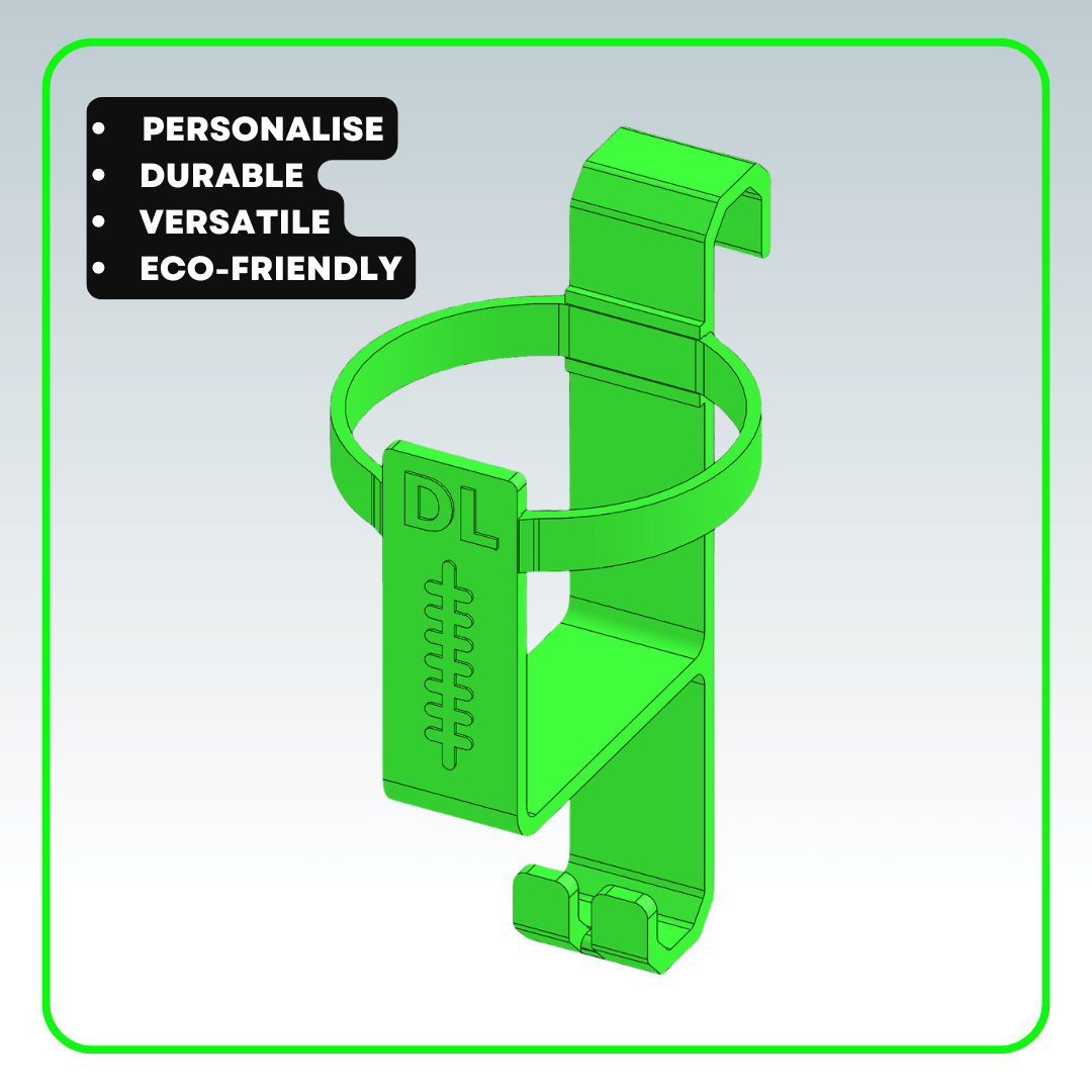 Colour options for personalised DeadLaces Hang Stuff Bottle It 3D printed hooks – lightweight and super strong