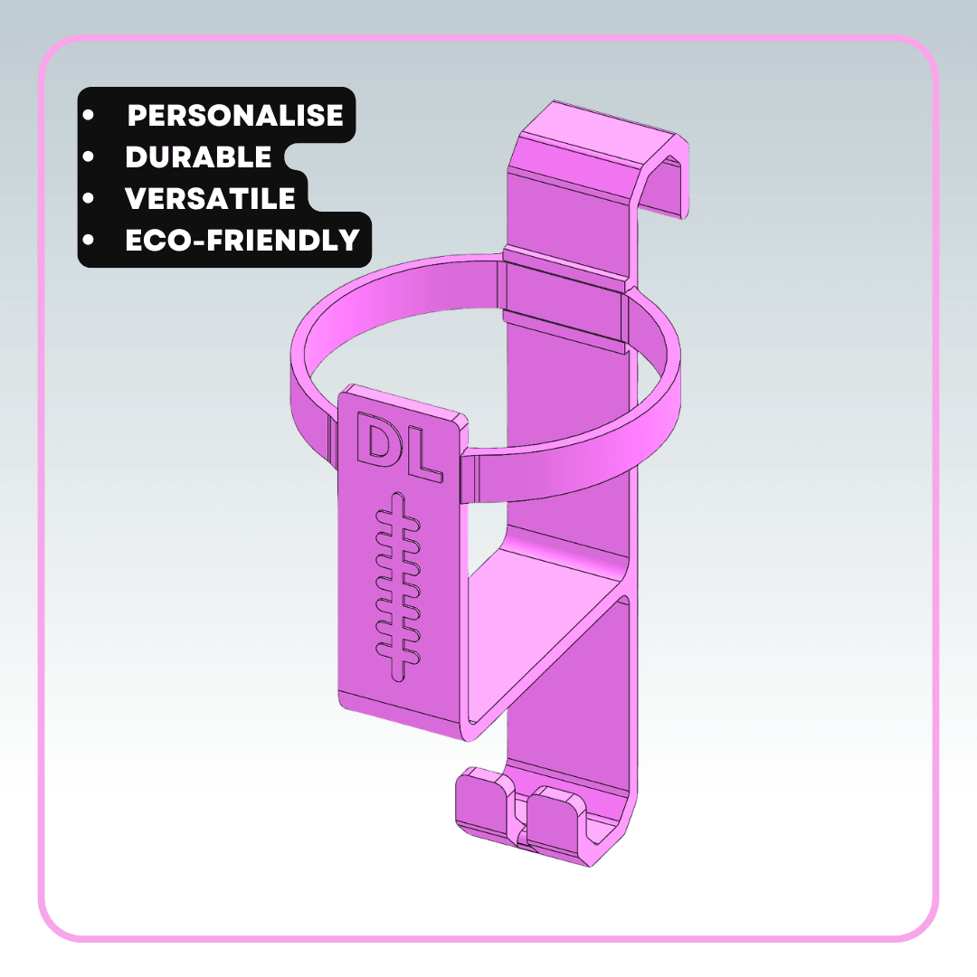 Colour options for personalised DeadLaces Hang Stuff Bottle It 3D printed hooks – lightweight and super strong