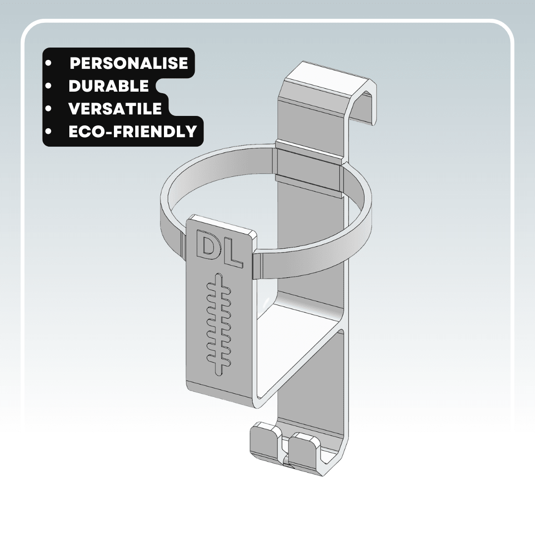 Colour options for personalised DeadLaces Hang Stuff Bottle It 3D printed hooks – lightweight and super strong